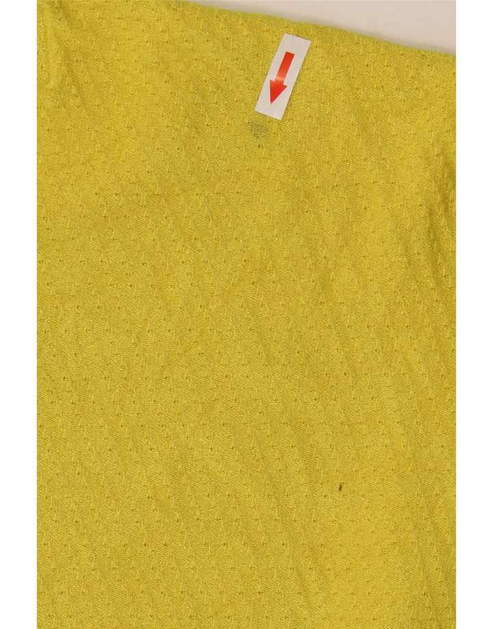 Zara Γυναικείο πουλόβερ με λαιμόκοψη UK 12 Medium Yellow