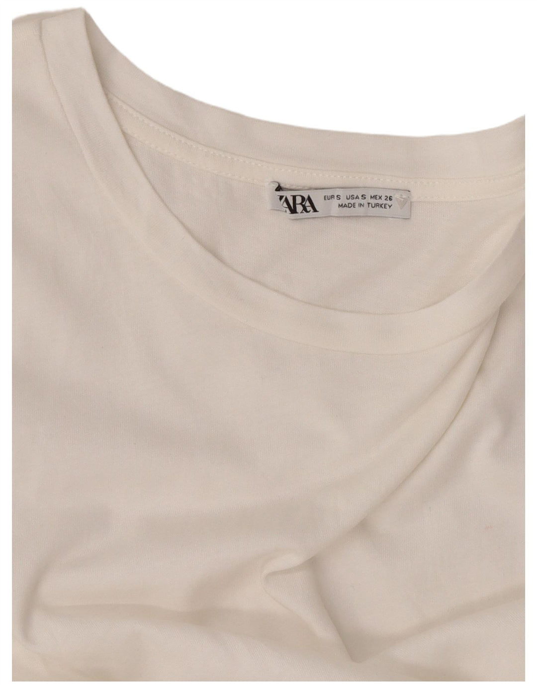 Zara Γυναικεία Μπλούζα Crop Top UK 10 Small White
