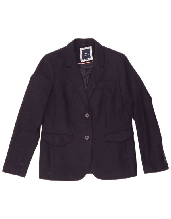Crew Clothing Γυναικείο σακάκι 2 κουμπιών UK 12 Medium Navy Blue Wool