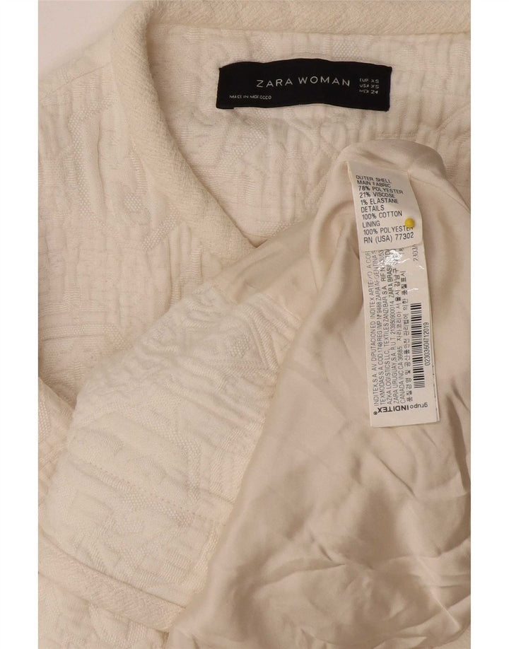 Zara Γυναικείο Utility Μπουφάν UK 6 XS Λευκός Πολυεστέρας
