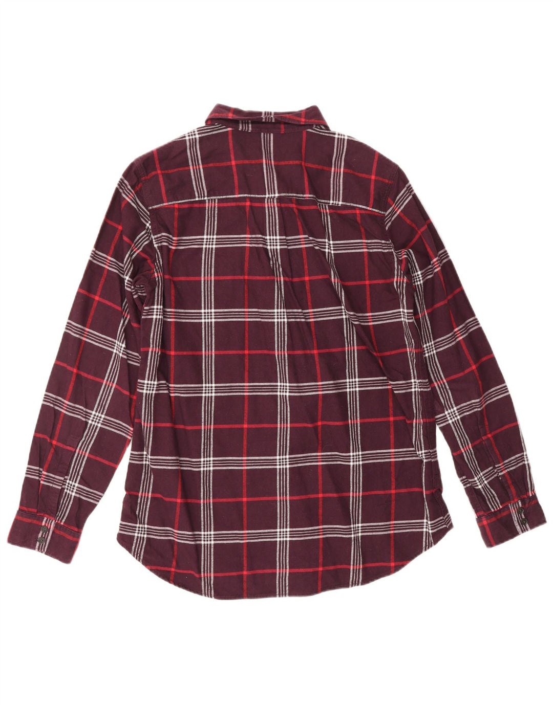 EDDIE BAUER Γυναικείο πουκάμισο κλασικής φόρμας φανέλα UK 14 μεσαίου μπορντώ