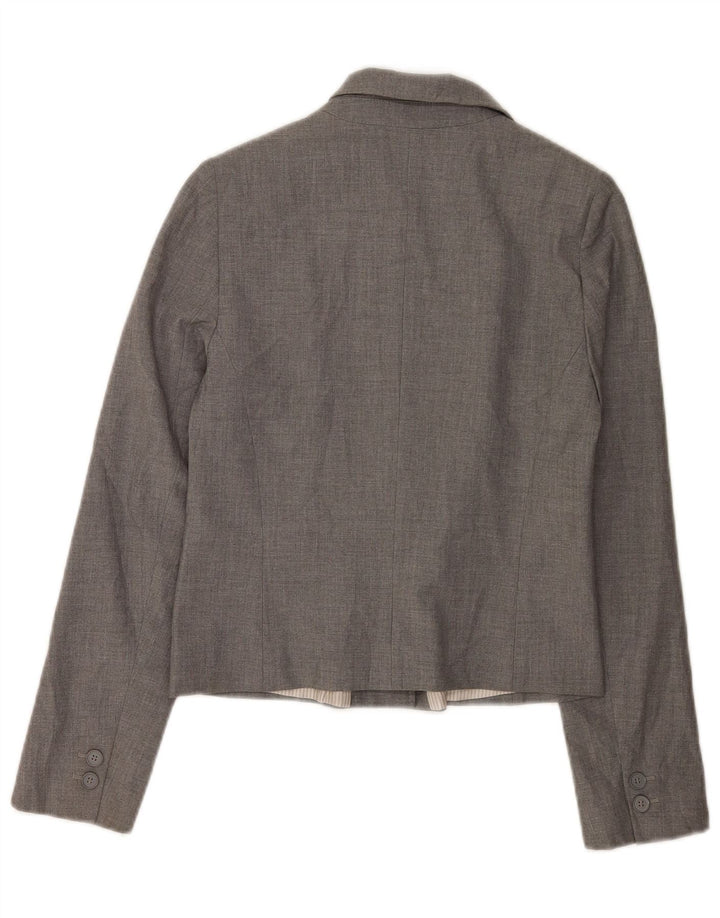 Oasis Γυναικείο σακάκι 1 κουμπιού σακάκι UK 10 Small Grey Polyester