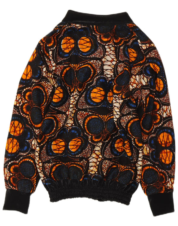 VINTAGE Γυναικείο Abstract Pattern Bomber Jacket UK 14 Medium πολύχρωμο