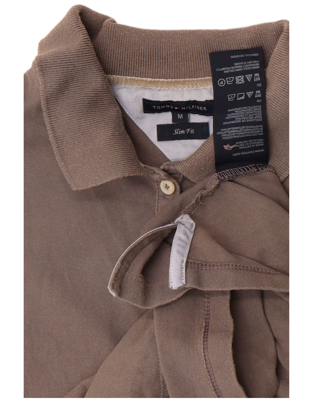 Tommy Hilfiger Γυναικείο πουκάμισο Polo Slim Fit UK 12 μεσαίου γκρι βαμβακερό