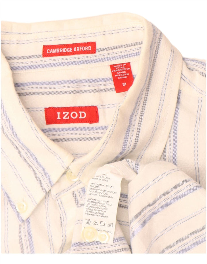 Ανδρικό πουκάμισο Izod, μεσαίο λευκό ριγέ βαμβακερό