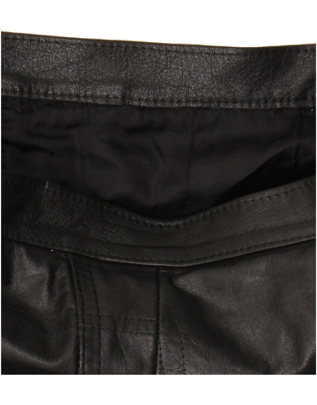 VINTAGE Womens Leather Skirt W30 Medium Black Vintage Vintage and Second-Hand Vintage from Messina Hembry 