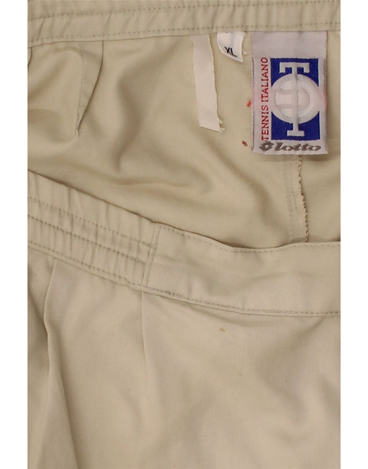 LOTTO Mens Pegged Chino Shorts XL W40  Beige Vintage Lotto and Second-Hand Lotto from Messina Hembry 