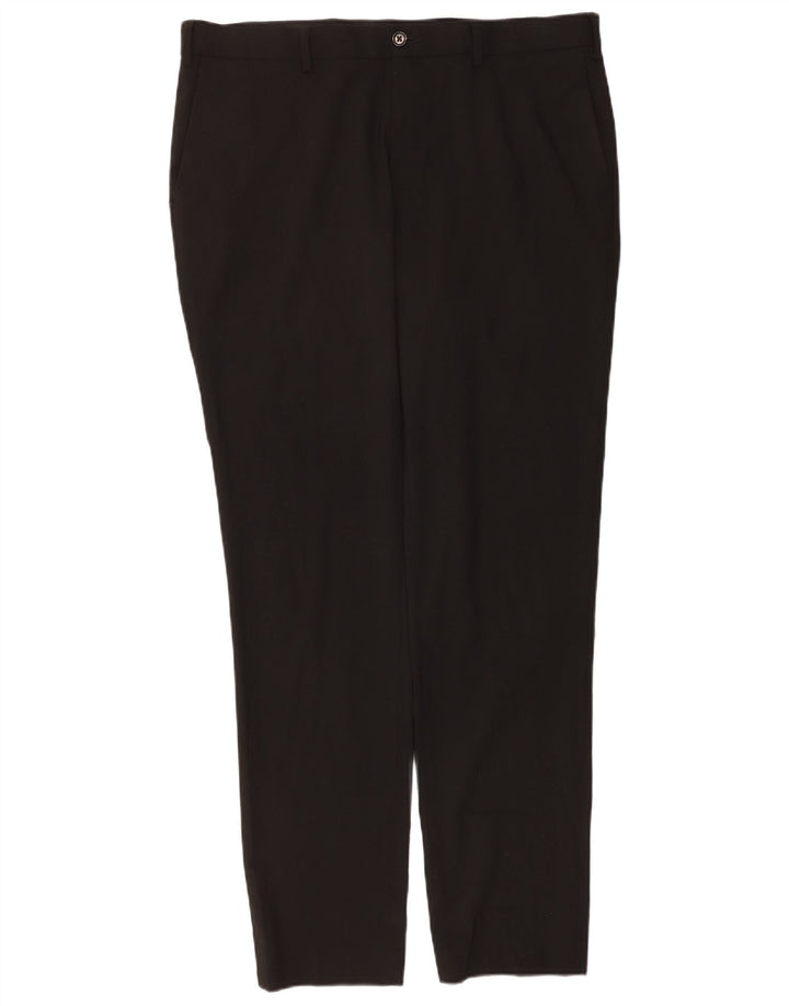 Marks & Spencer Ανδρικό παντελόνι Chino Slim Fit W38 L33 Μαύρο πολυεστέρα