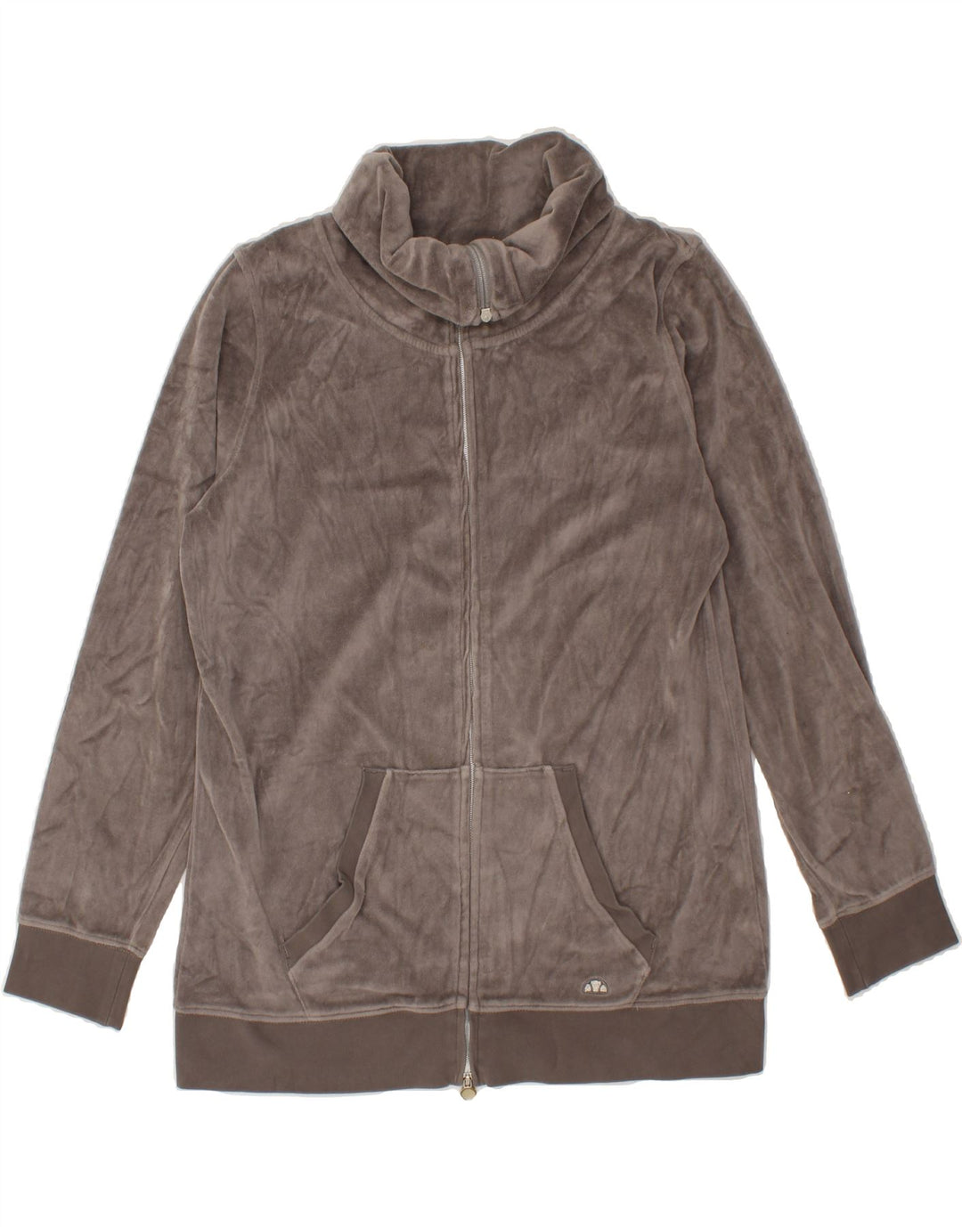 ELLESSE Womens Tracksuit Top Jacket UK 16 Large Grey Cotton Vintage Ellesse and Second-Hand Ellesse from Messina Hembry 
