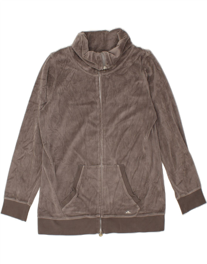 ELLESSE Womens Tracksuit Top Jacket UK 16 Large Grey Cotton Vintage Ellesse and Second-Hand Ellesse from Messina Hembry 