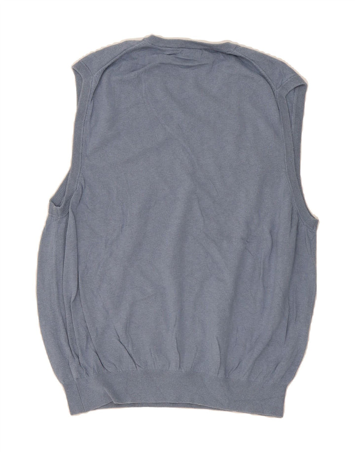 IZOD Mens Vest Tank Top XL Blue Cotton Vintage Izod and Second-Hand Izod from Messina Hembry 