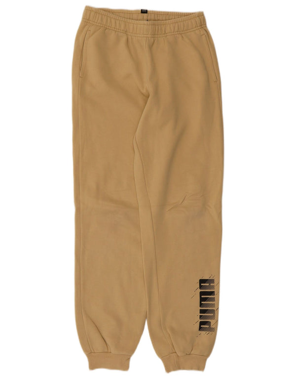 Puma Boys Graphic αθλητική φόρμα παντελόνι Joggers 13-14 ετών Μπεζ βαμβακερό