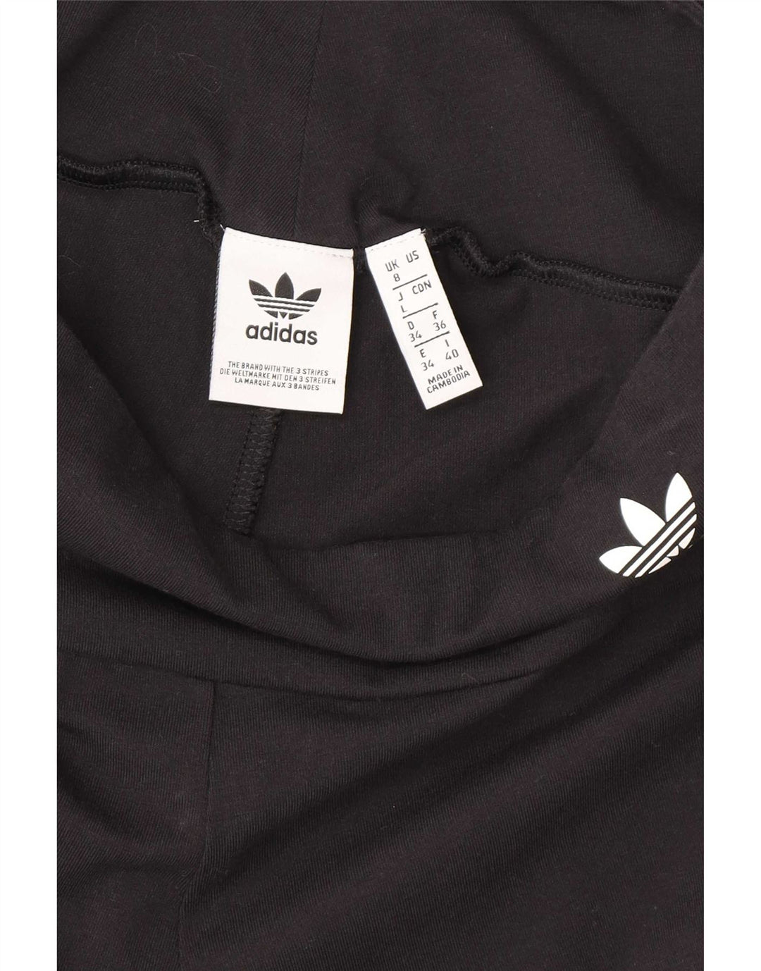 Adidas Γυναικείο Γραφικό Κολάν UK 8 Μικρό μαύρο βαμβακερό