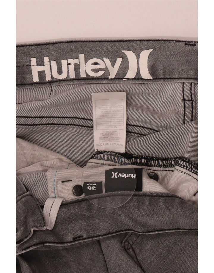 Ανδρικό τζιν ίσιο Hurley W36 L33 Γκρι βαμβακερό