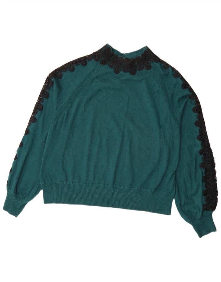 Marks & Spencer Γυναικείο Πουλόβερ με λαιμό χελώνα ανά Una UK 16 Large Green