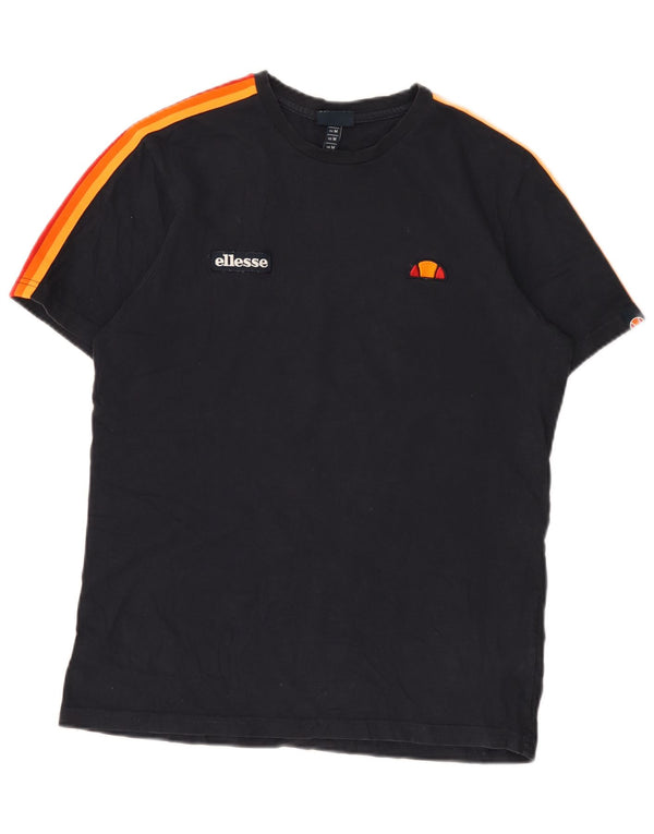 Ανδρικό T-Shirt Ellesse Top Medium Navy Blue Colourblock Βαμβακερό