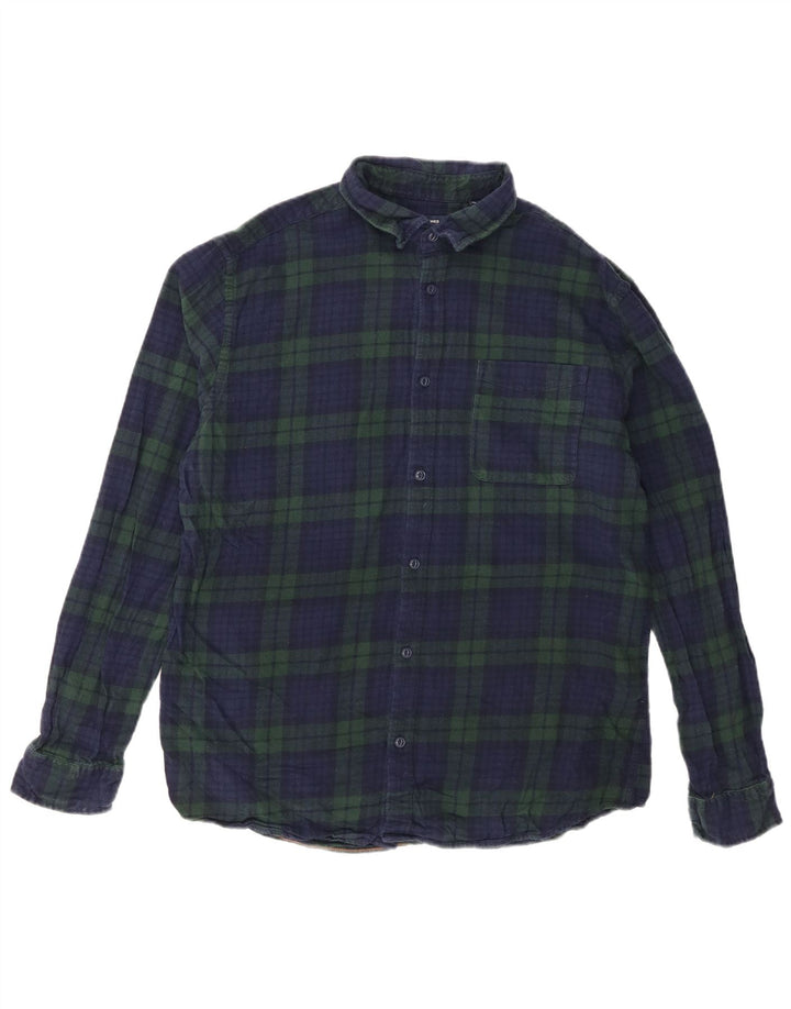 JACK & JONES Ανδρικό Premium Φανελένιο Πουκάμισο XL Navy Blue Check Cotton