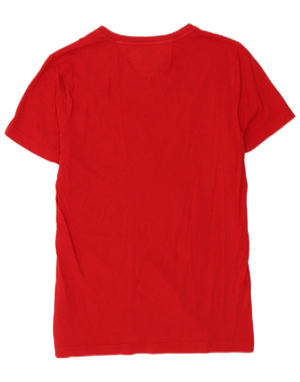 Ανδρικό γραφικό μπλουζάκι Tommy Hilfiger Top Small Red Colourblock Βαμβακερό