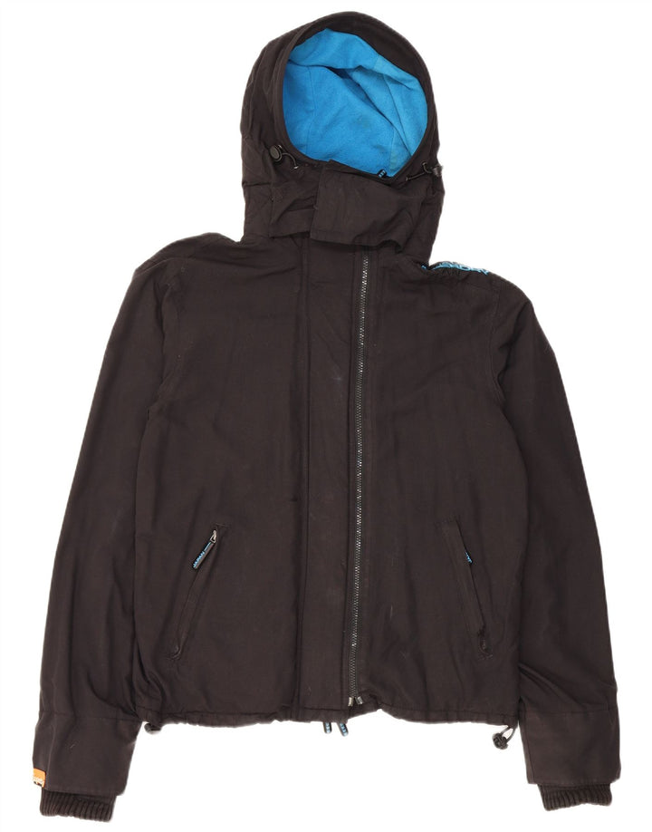 Ανδρικό τζάκετ με κουκούλα Superdry UK 38 Medium Black Nylon