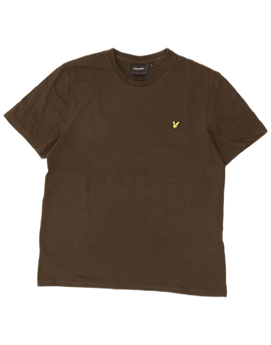 Ανδρικό T-Shirt Lyle & Scott Top Large Khaki Cotton
