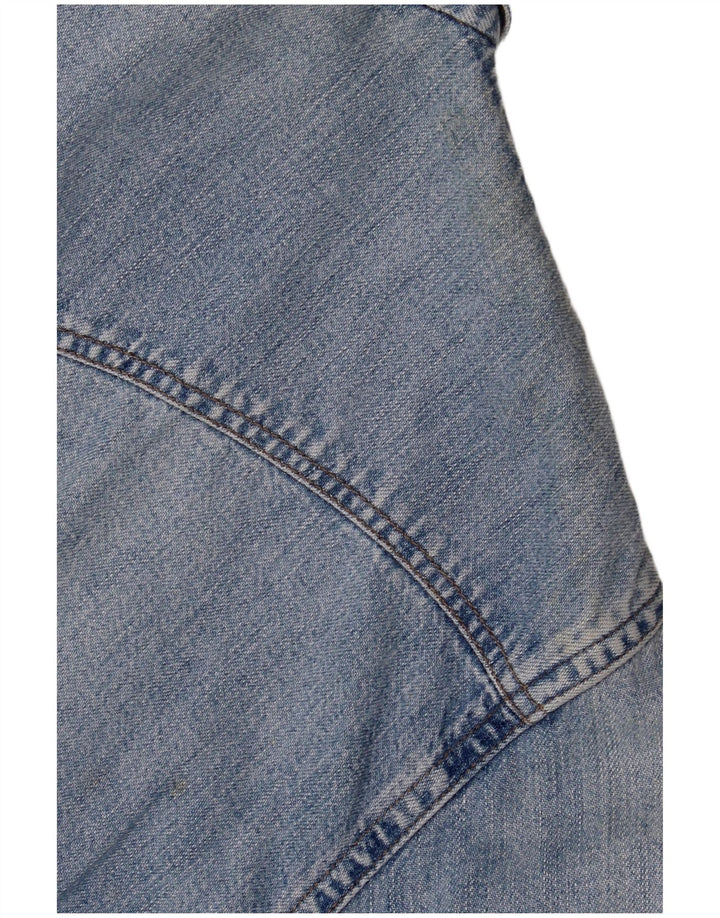 BENETTON Γυναικείο τζιν πουκάμισο UK 14 μεσαίο μπλε βαμβακερό