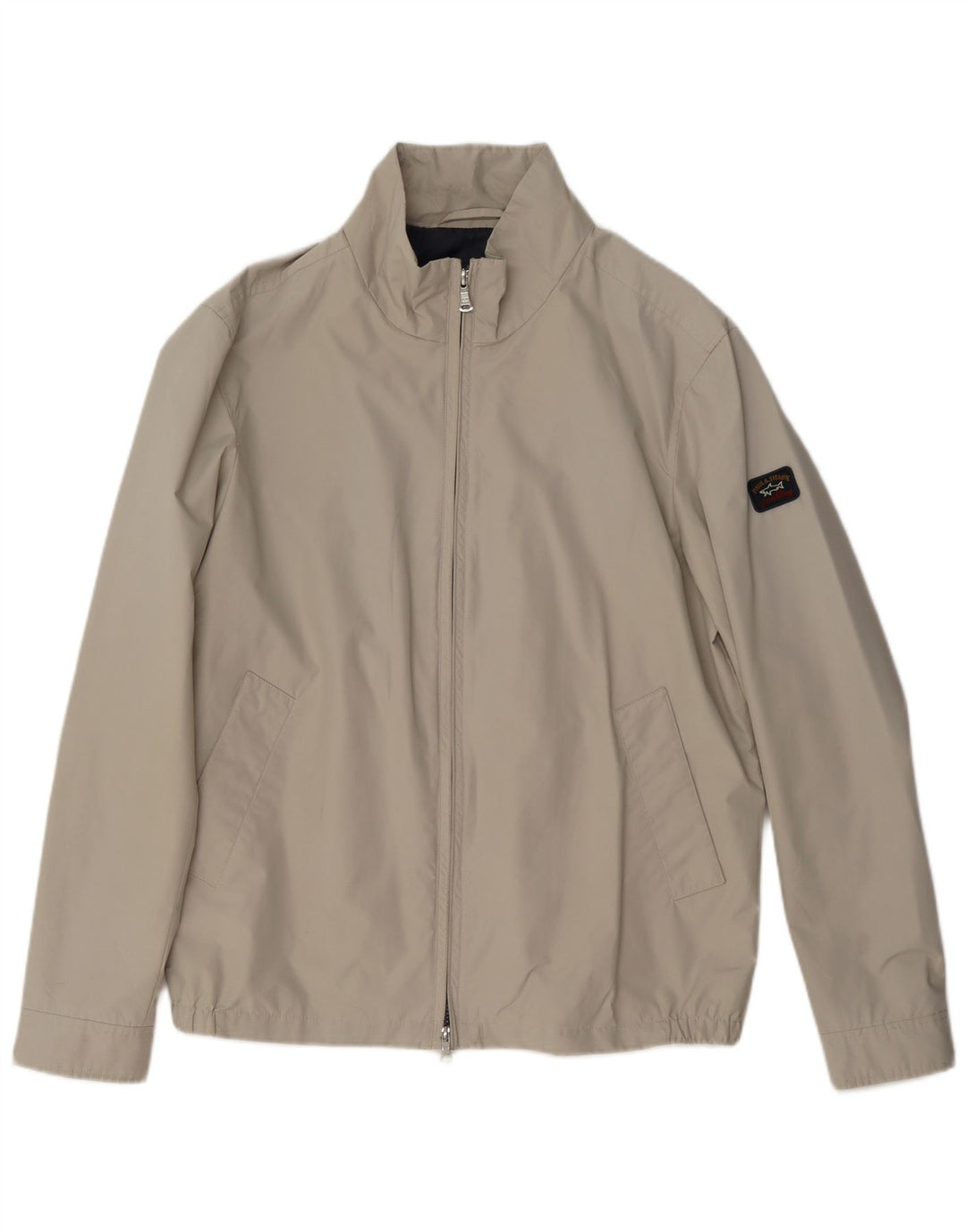 Paul & Shark Mens Typhoon 20000 Bomber Jacket UK 38 Medium Beige Polyester