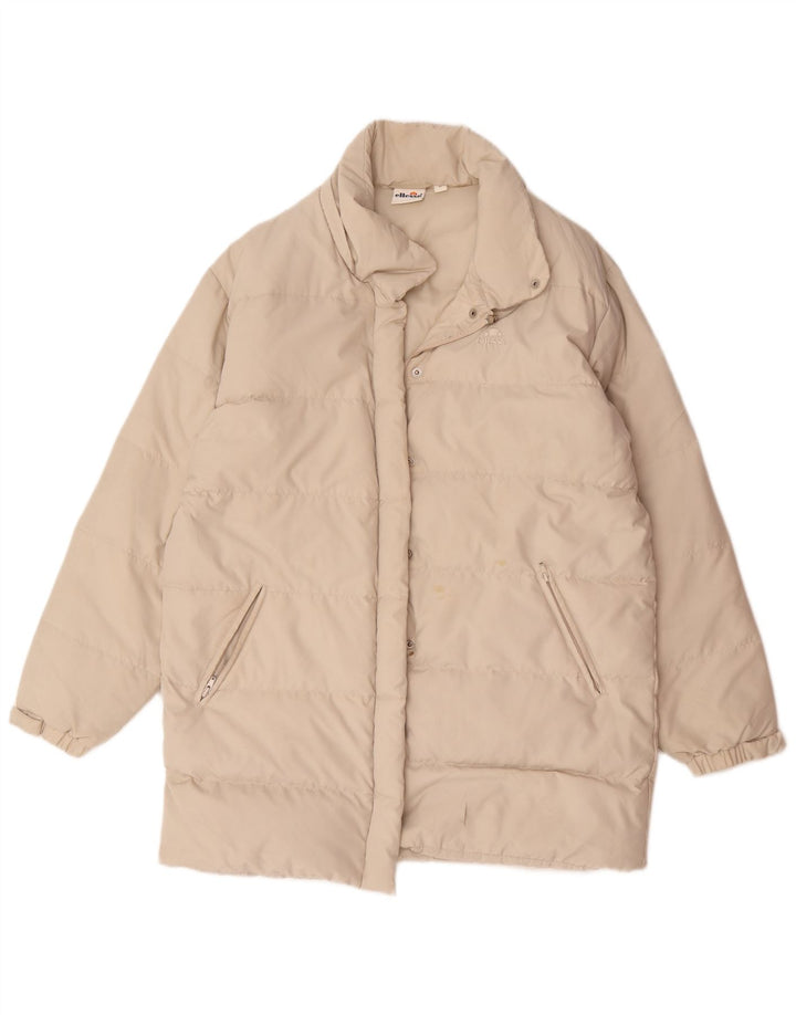 Ellesse Γυναικείο Oversized Παλτό UK 14 Medium Beige Polyester