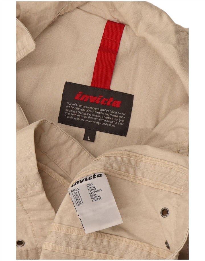 Ανδρικό μπουφάν Invicta Bomber UK 40 Large Beige Βαμβακερό