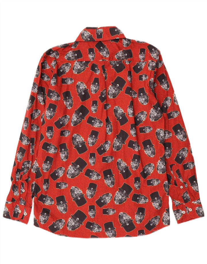 Ανδρικό γραφικό πουκάμισο WAXMAN BROTHERS Μεσαίο κόκκινο βαμβακερό