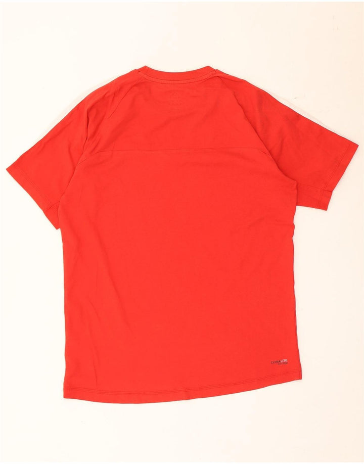 Ανδρικό T-Shirt Adidas Climalite Τοπ μεσαίο κόκκινο βαμβακερό
