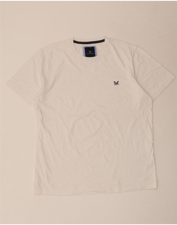 Ανδρικό T-Shirt Crew Clothing Top μεγάλο λευκό βαμβακερό