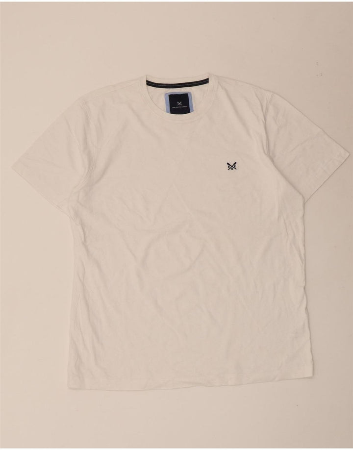 Ανδρικό T-Shirt Crew Clothing Top μεγάλο λευκό βαμβακερό