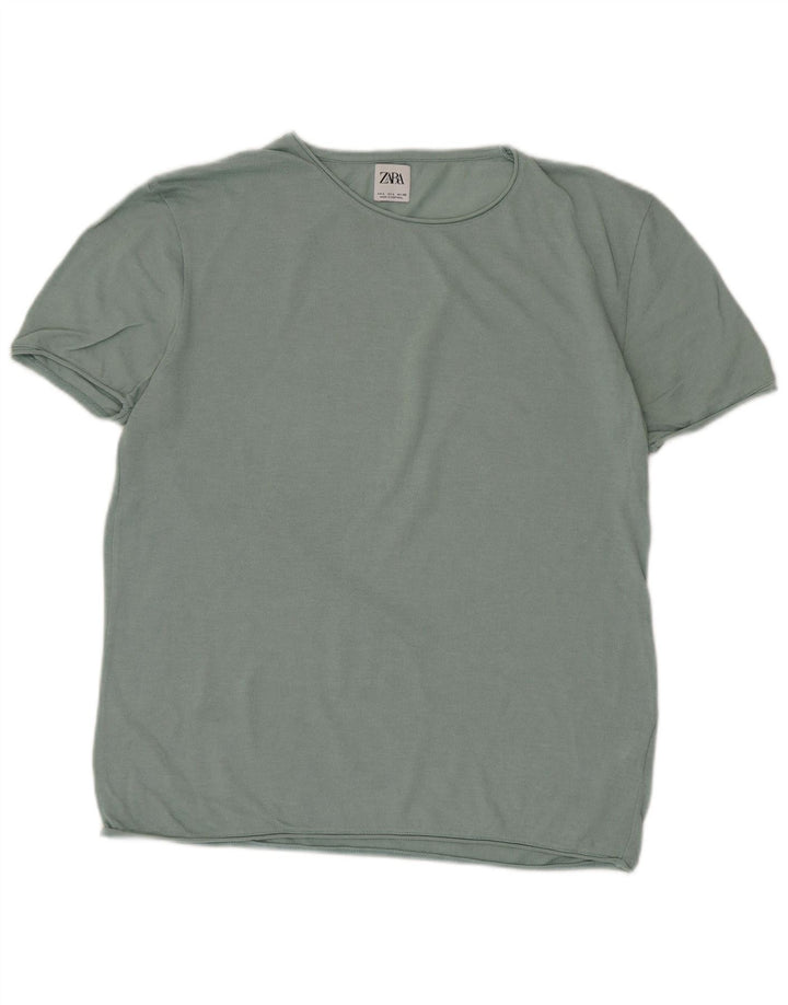 Ανδρικό T-Shirt Zara Top Μεγάλο Πράσινο Βαμβακερό