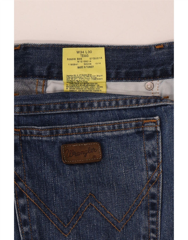 Wrangler Ανδρικό Texas Straight Jeans W34 L30 Μπλε βαμβακερό