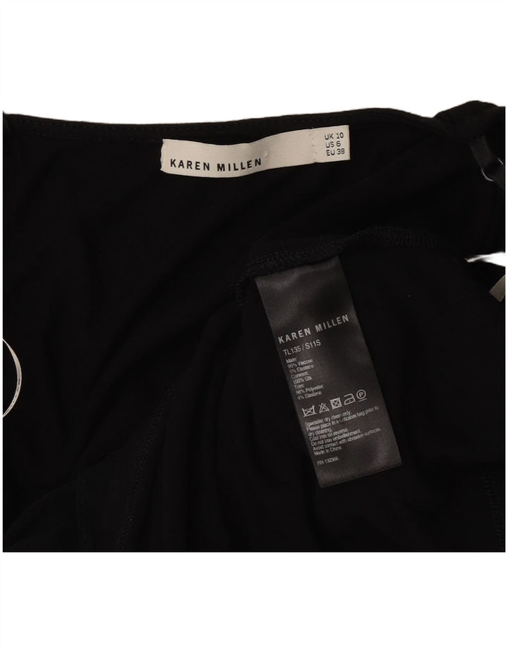 Karen Millen Γυναικεία Asymmetric Cami Top 10 Small Black Ride Viscose