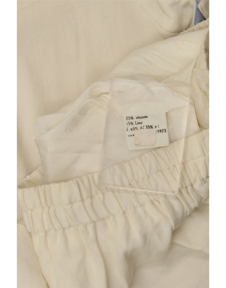 Γυναικείο μπουφάν VINTAGE Bomber UK 12 Medium Off White Colorblock Viscose