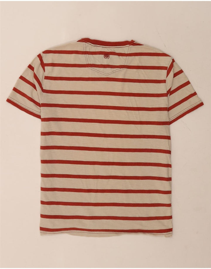 Ανδρικό T-Shirt Fat Face Top Βαμβακερό μεσαίο μπεζ ριγέ