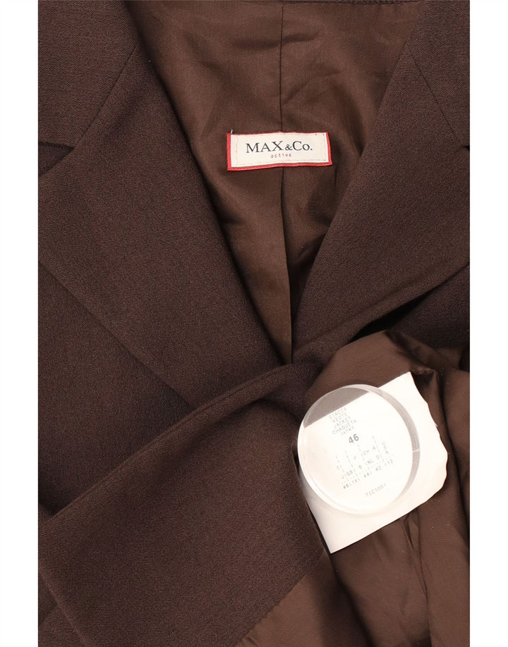 Max & Co. Γυναικείο μπουφάν blazer 3 κουμπιών UK 14 Medium Brown Polyester