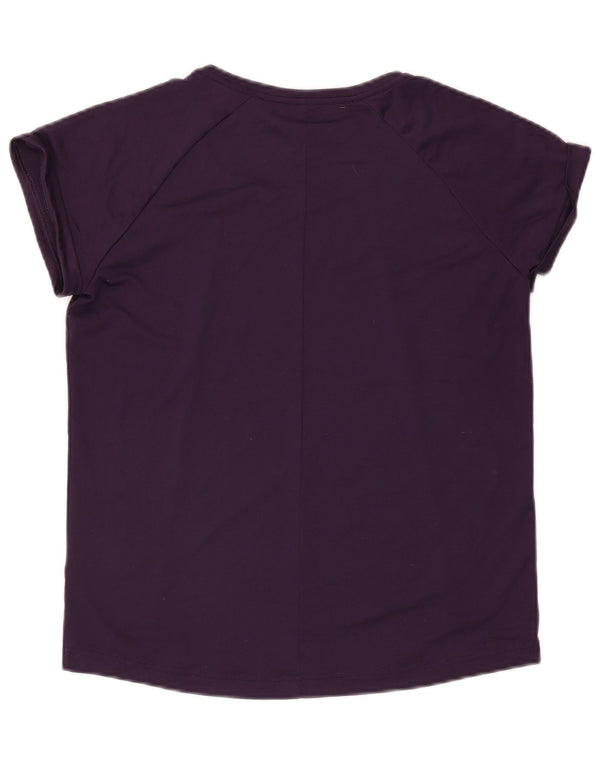 Adidas Γυναικείο T-Shirt Climalite Top UK 12/14 Medium Purple Polyester