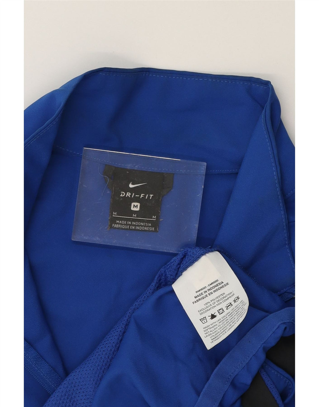 NIKE Mens Dri Fit Tracksuit Top Jacket Medium Blue Colourblock Polyester Vintage Nike and Second-Hand Nike from Messina Hembry 
