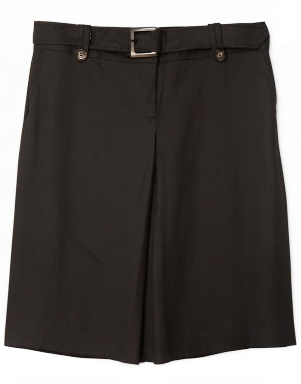 Zara Γυναικεία Midi Φούστα XL W32 Black Ramie