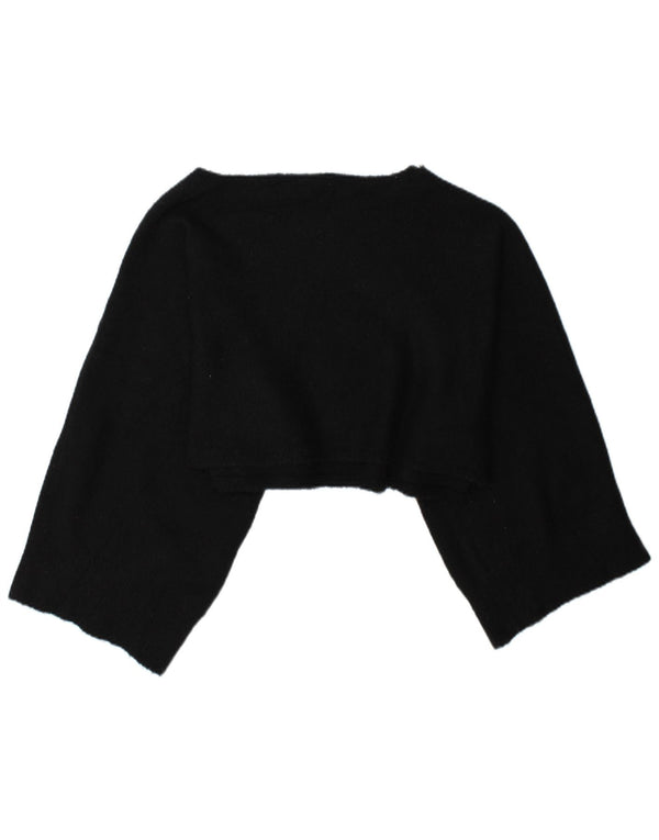 Zara Γυναικείο Crop Oversized τοπ μακρυμάνικο UK 14 Medium Black
