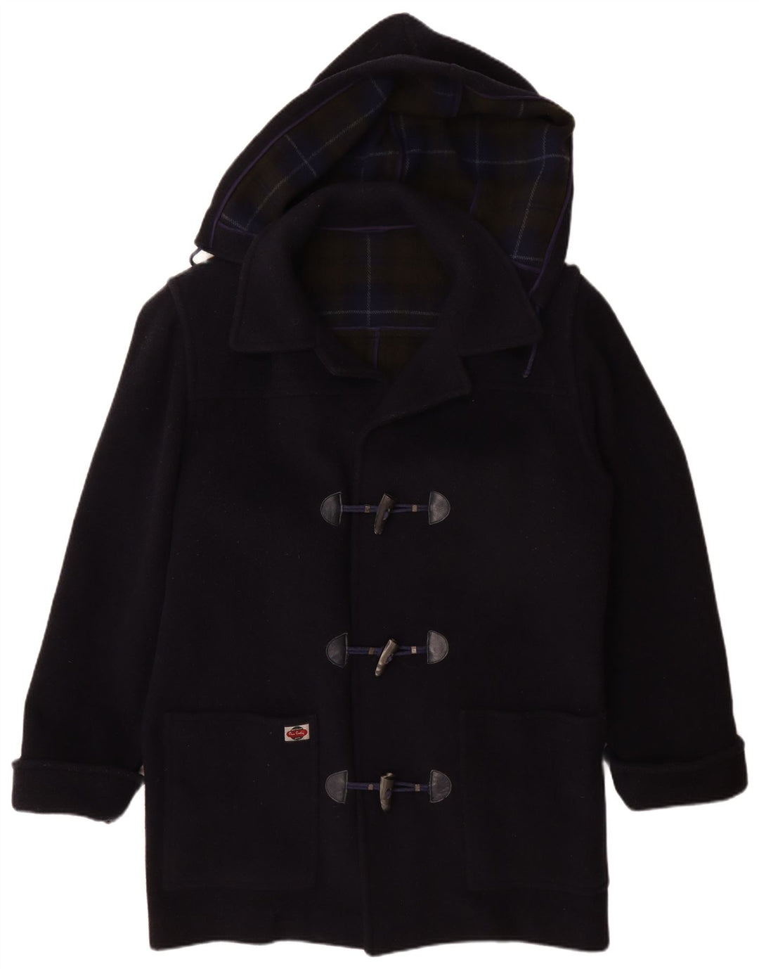 Pierre Cardin Ανδρικό παλτό Duffle με κουκούλα IT 50 Large Navy Blue Wool