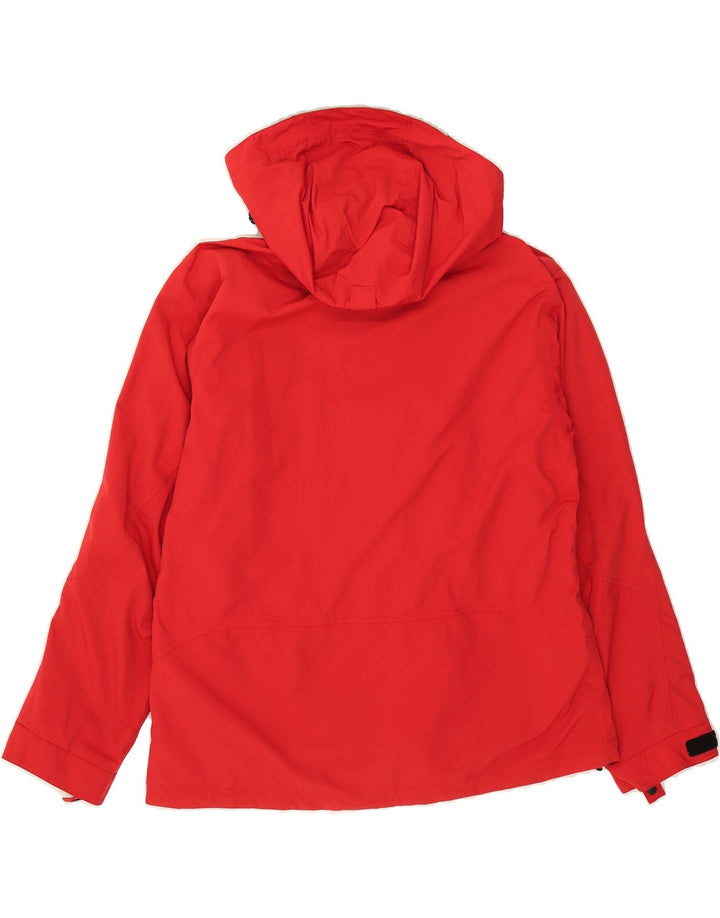 VINTAGE Womens Hooded Windbreaker Jacket EU 42 Large Red Polyamide Vintage Vintage and Second-Hand Vintage from Messina Hembry 