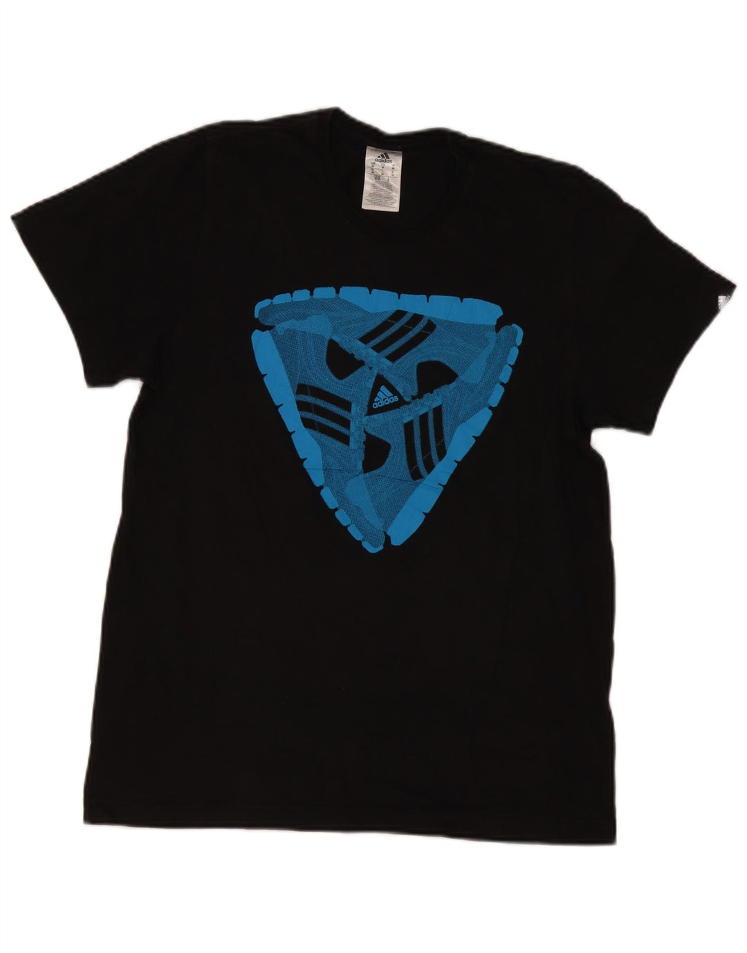 Ανδρικό γραφικό T-Shirt Adidas Top Μεσαίο μαύρο βαμβακερό