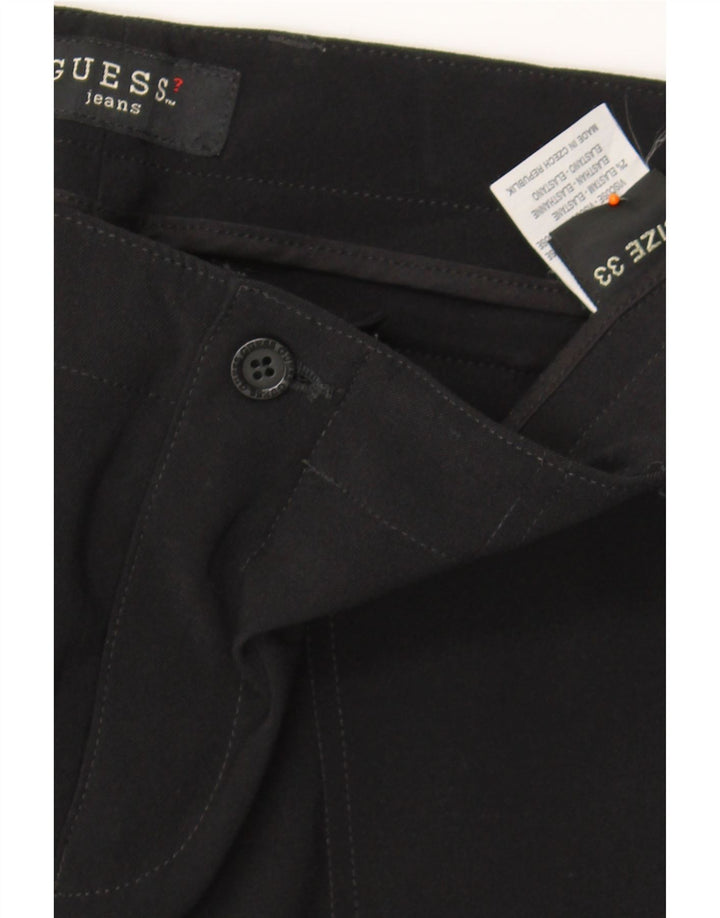GUESS Womens Straight Chino Trousers W33 L34 Black Polyester Vintage Guess and Second-Hand Guess from Messina Hembry 
