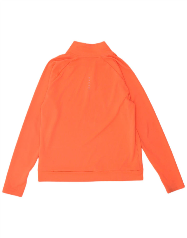Γυναικεία αθλητική φόρμα Nike Dri Fit γραφικό πουλόβερ Top 10 UK Small Orange