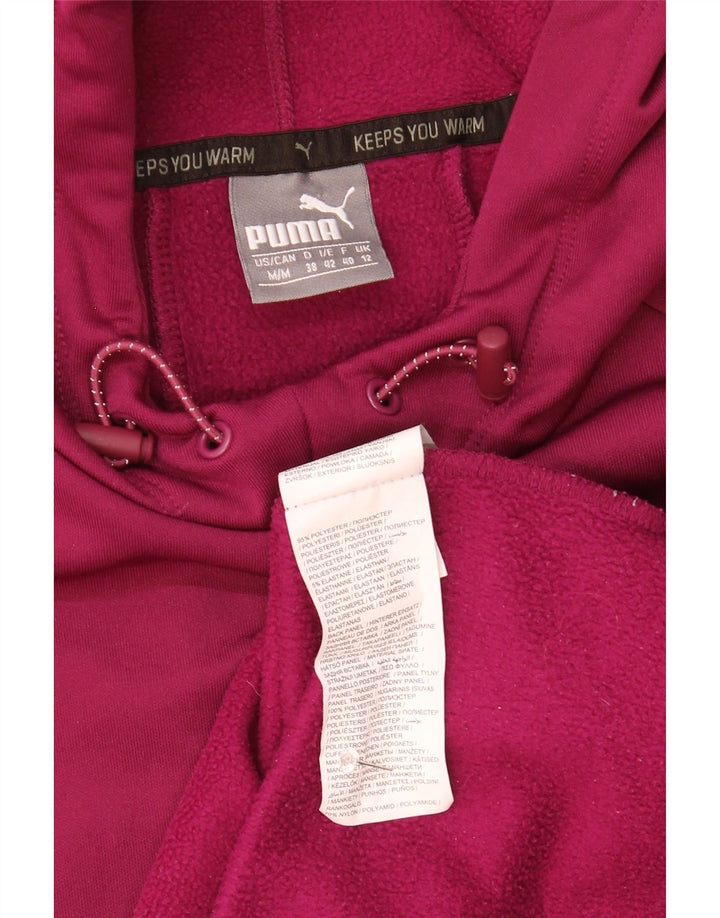 Puma Γυναικείο Γραφικό Hoodie Jumper UK 12 Medium Purple Polyester