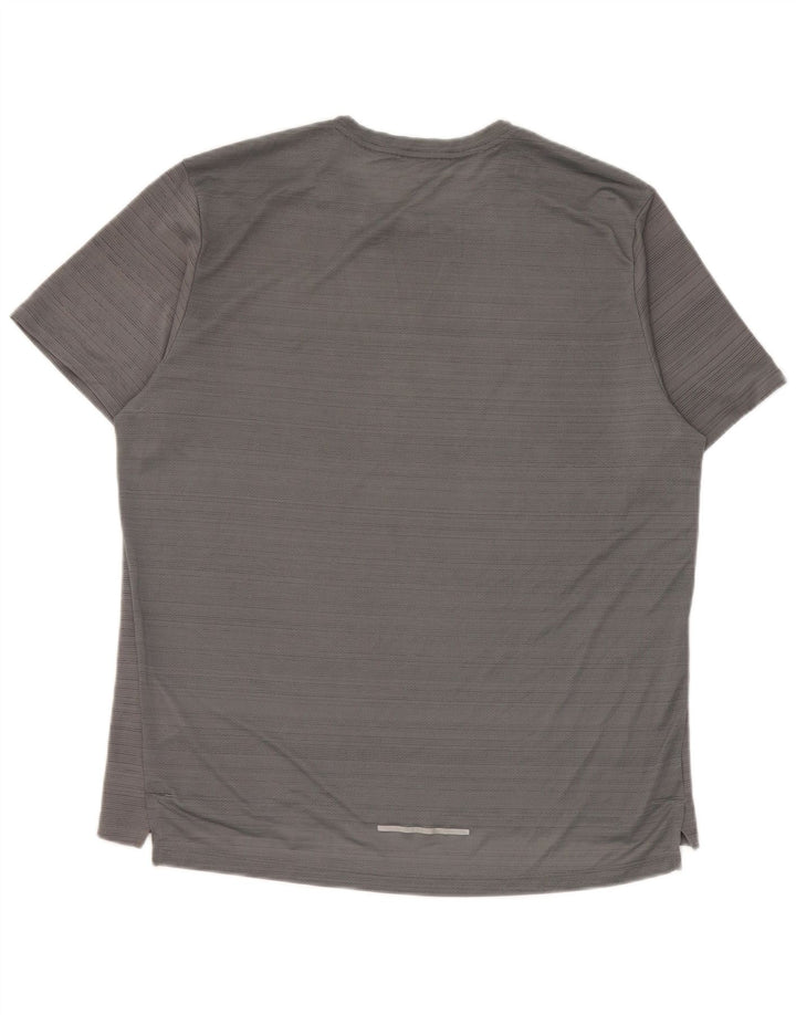 Ανδρικό μπλουζάκι Nike Dri Fit Top Large Grey Pinstripe Polyester