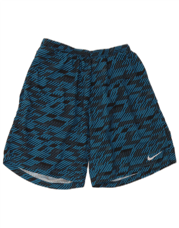 Ανδρικό αθλητικό σορτς Nike Dri Fit με μεσαίο μπλε γεωμετρικό πολυεστέρα